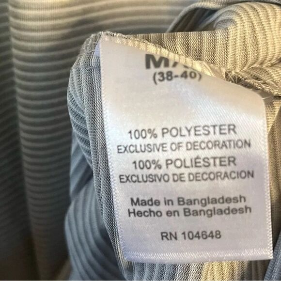 Russell Raiders Light Gray And White Stripe‎ Polo Size Medium - Picture 9 of 10